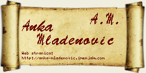 Anka Mladenović vizit kartica